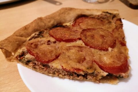 Cliquez pour zoomer ! Tarte salée façon tomates farcies Thermomix par Babou 🐒