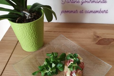 Cliquez pour zoomer ! Tartines normandes pommes et camembert au Thermomix