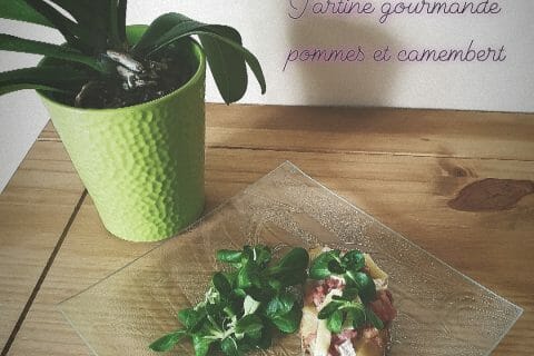Cliquez pour zoomer ! Tartines normandes pommes et camembert au Thermomix