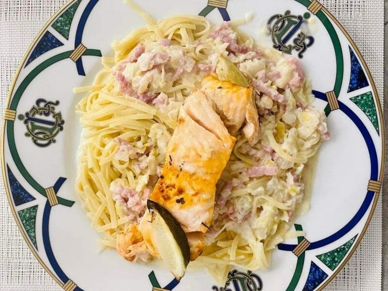 Cliquez pour zoomer ! Tagliatelles à la crème de poireaux Thermomix par antoinemdx