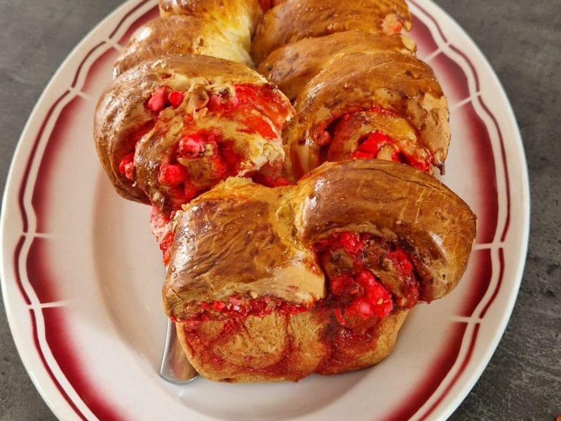 Cliquez pour zoomer ! Brioche aux pralines roses Thermomix par juliemaya