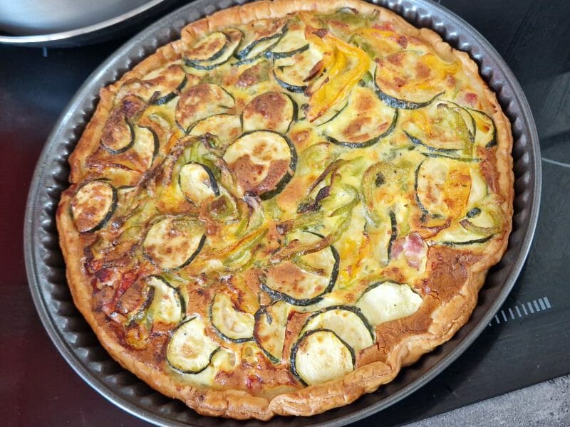 Cliquez pour zoomer ! Quiche poivrons et courgettes Thermomix par juliemaya