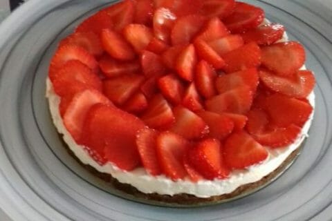 Cliquez pour zoomer ! Tarte aux fraises sans cuisson Thermomix par Ica17