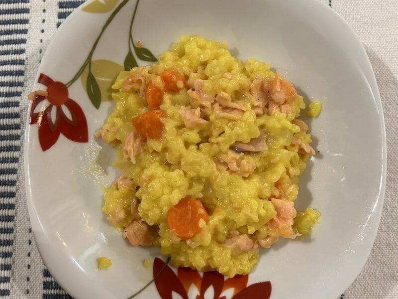 Cliquez pour zoomer ! Risotto carottes et saumon fumé Thermomix par isabelle_954