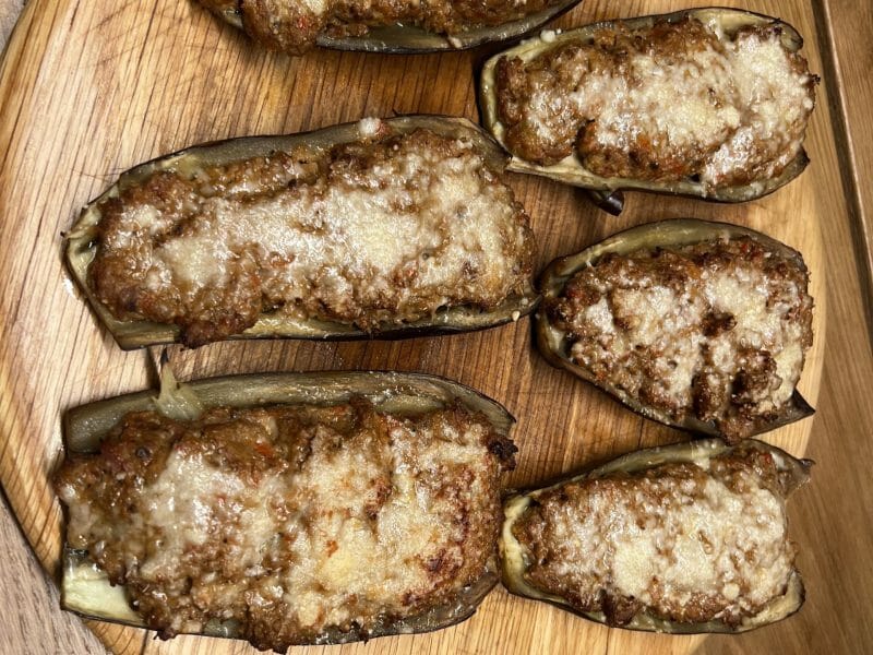 Cliquez pour zoomer ! Aubergines farcies à la viande hachée Thermomix par guegue0203