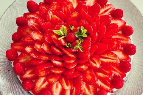 Cliquez pour zoomer ! Tarte aux fraises sans cuisson Thermomix par Bbmilou