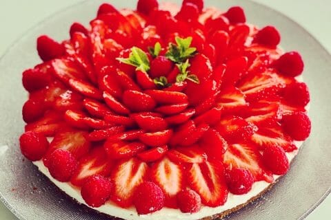 Cliquez pour zoomer ! Tarte aux fraises sans cuisson Thermomix par Bbmilou