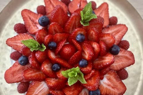 Cliquez pour zoomer ! Tarte aux fraises sans cuisson Thermomix par Bbmilou