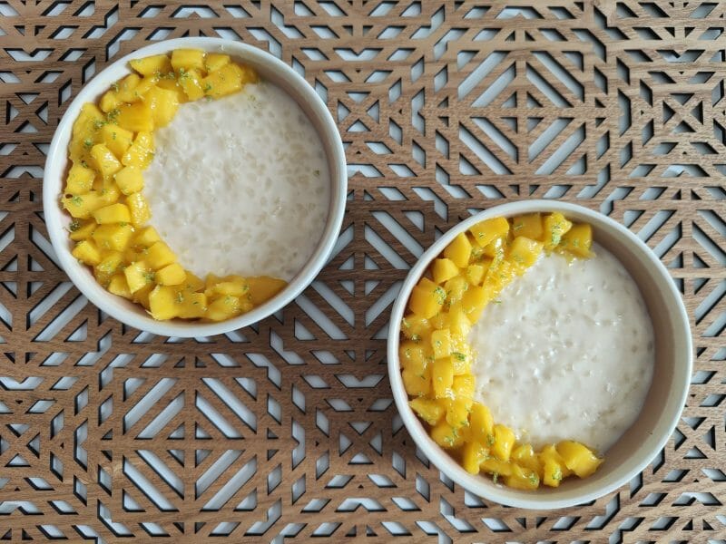 Cliquez pour zoomer ! Riz au lait de coco et mangue Thermomix par rabebou