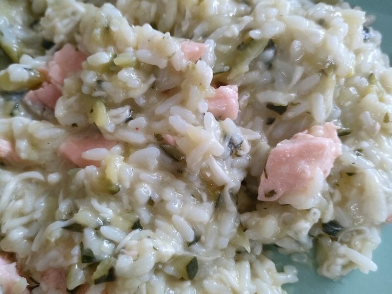 Cliquez pour zoomer ! Risotto courgettes saumon Thermomix par laurence_507