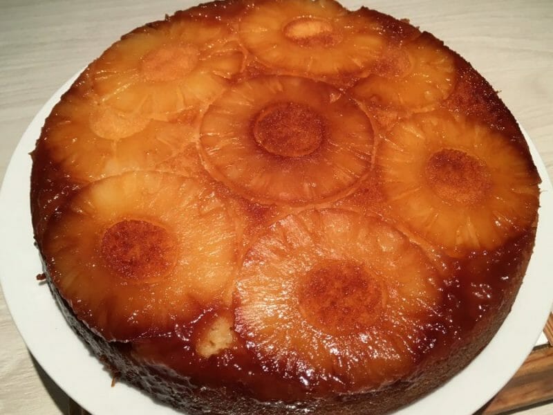 Cliquez pour zoomer ! Gâteau renversé à l’ananas Thermomix par DomiHonore