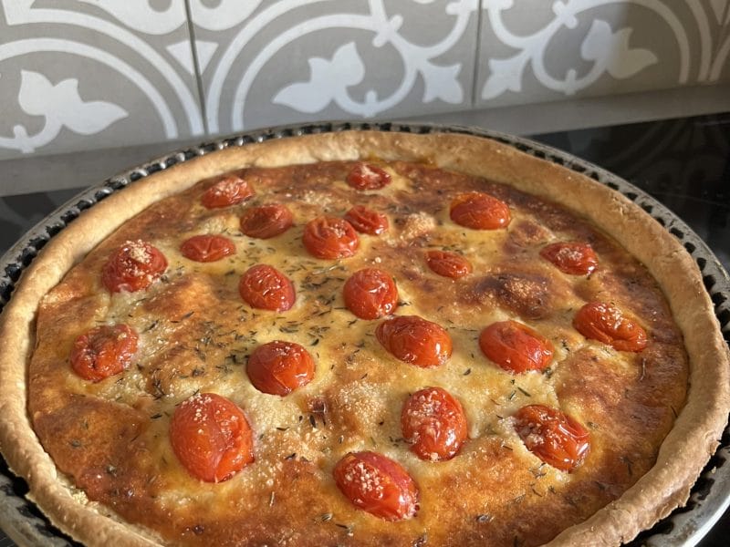 Cliquez pour zoomer ! Tarte aux tomates cerises et parmesan Thermomix par hatalcook