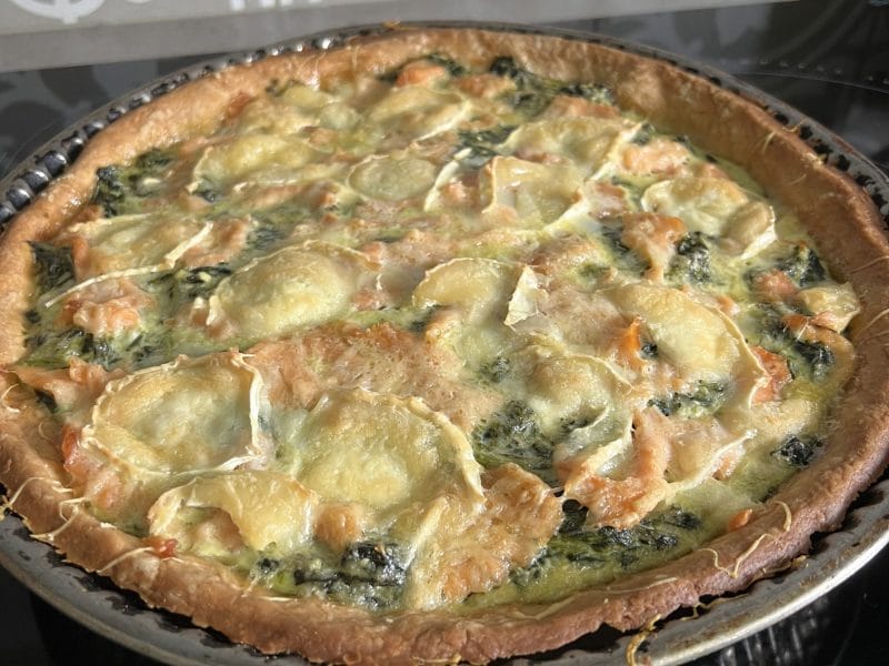 Cliquez pour zoomer ! Tarte épinards, saumon et chèvre Thermomix par hatalcook