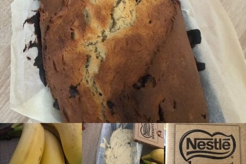 Cliquez pour zoomer ! Cake banane et pépites de chocolat au Thermomix