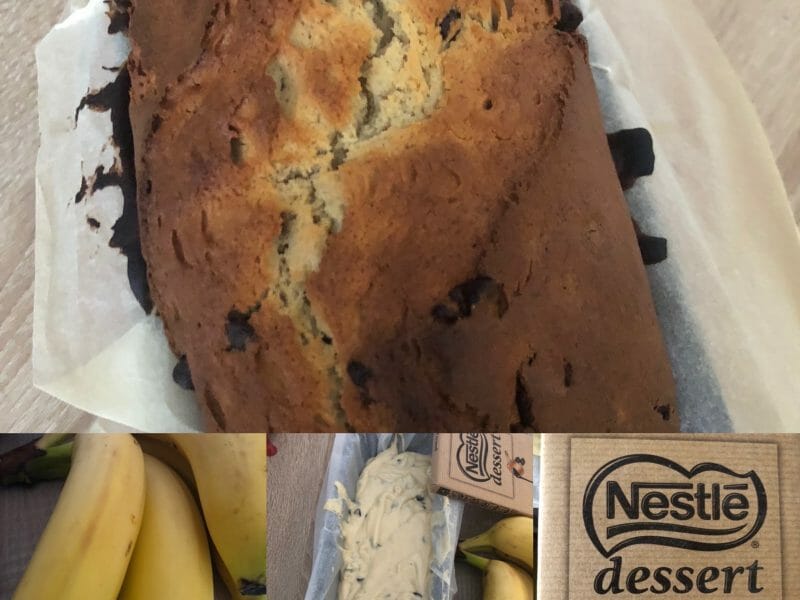 Cliquez pour zoomer ! Cake banane et pépites de chocolat Thermomix par bototo222