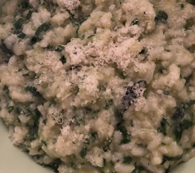 Cliquez pour zoomer ! Risotto au pesto d’épinards et basilic Thermomix par ABS69