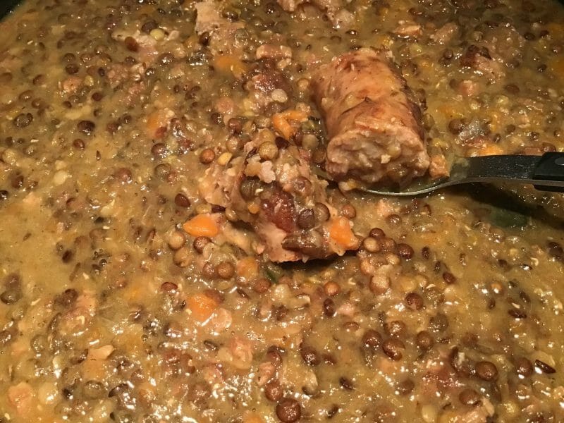 Cliquez pour zoomer ! Lentilles et ses saucisses Thermomix par rihannagde