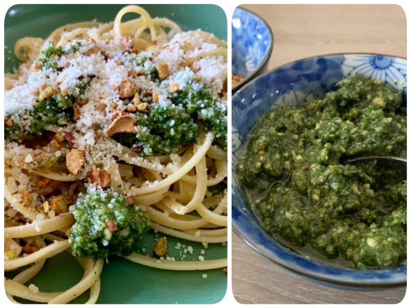 Cliquez pour zoomer ! Spaghettis au pesto de menthe fraîche Thermomix par matou69🌺