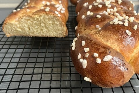 Cliquez pour zoomer ! Brioche tressée à la mie filante Thermomix par Elod91