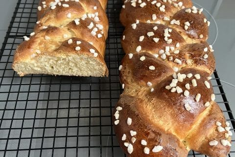 Cliquez pour zoomer ! Brioche tressée à la mie filante Thermomix par Elod91
