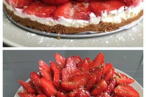 Cliquez pour zoomer ! Tarte aux fraises sans cuisson Thermomix par Elod91