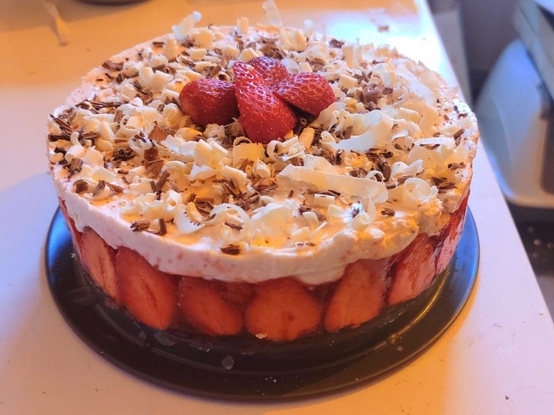 Cliquez pour zoomer ! Tarte aux fraises sans cuisson Thermomix par vanaker