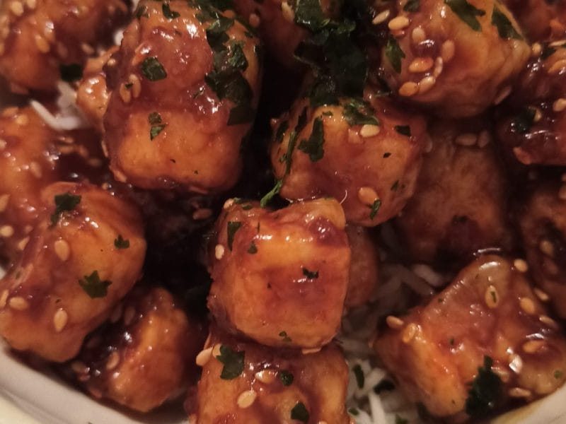 Cliquez pour zoomer ! Tofu sauté aux graines de sésame Thermomix par eliseworld