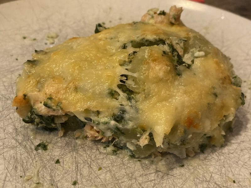 Cliquez pour zoomer ! Gratin de pommes de terre, saumon et épinards Thermomix par dreyliciouss