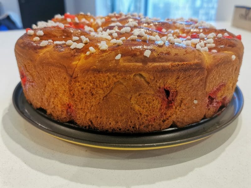 Cliquez pour zoomer ! Brioche aux pralines roses Thermomix par Océane