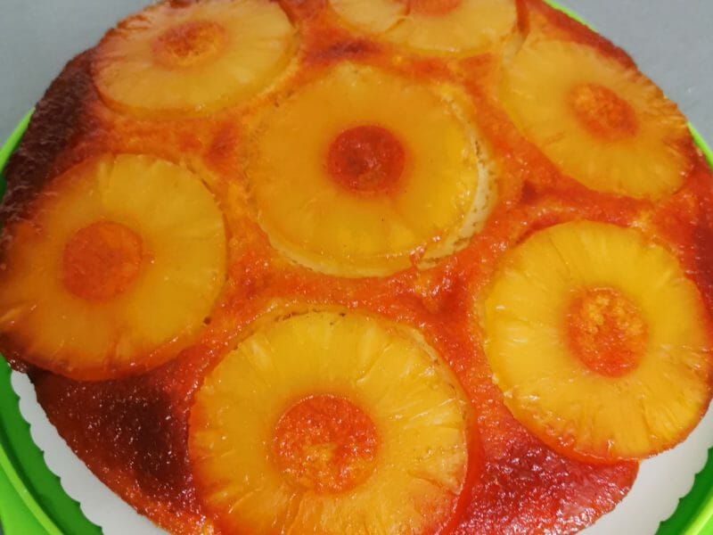 Cliquez pour zoomer ! Gâteau renversé à l’ananas Thermomix par Mimi68120