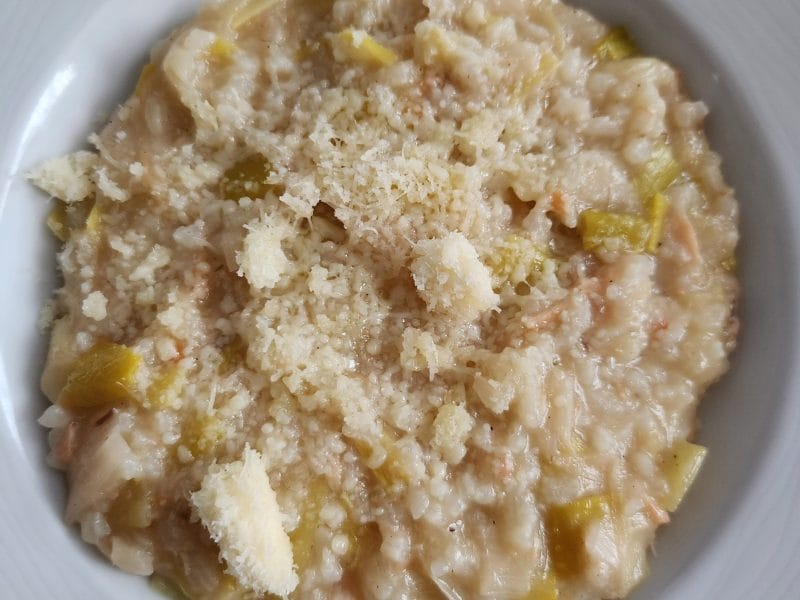 Cliquez pour zoomer ! Risotto poireaux et saumon fumé Thermomix par Adeline 👩🍳