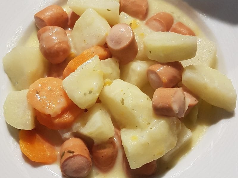 Cliquez pour zoomer ! Potée carottes, chou-rave et saucisses Thermomix par Adeline 👩🍳
