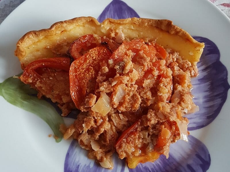 Cliquez pour zoomer ! Tarte salée façon tomates farcies Thermomix par Adeline 👩🍳