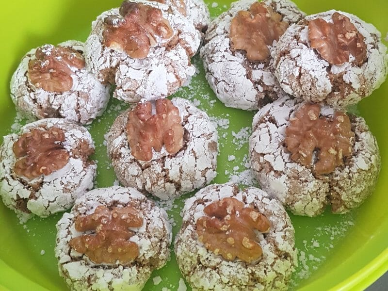 Cliquez pour zoomer ! Ghribas aux noix et amandes Thermomix par Adeline 👩🍳