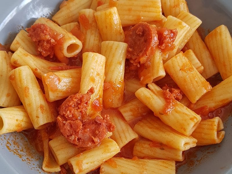 Cliquez pour zoomer ! Penne au chorizo Thermomix par Adeline 👩🍳