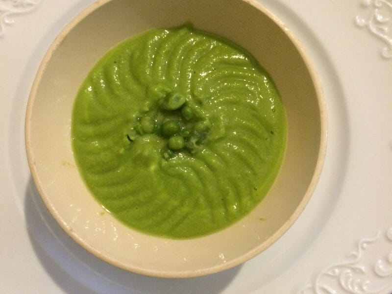 Cliquez pour zoomer ! Crème de petits pois à la mozzarella Thermomix par Ghis740