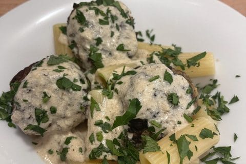 Cliquez pour zoomer ! Boulettes de poireau et boeuf citronné Thermomix par MaisonDenobili