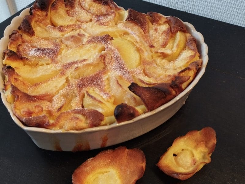 Cliquez pour zoomer ! Clafoutis aux pêches Thermomix par beberdr