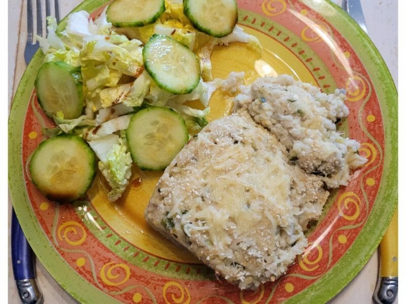 Cliquez pour zoomer ! Gratin de perles, saumon et courgettes Thermomix par puce67380