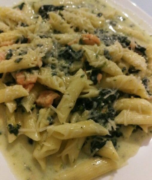 Cliquez pour zoomer ! One pot pasta – épinards et saumon fumé Thermomix par Hniouna Hanane