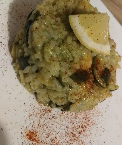 Cliquez pour zoomer ! Risotto courgettes et crevettes Thermomix par Hniouna Hanane