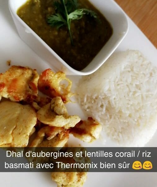 Cliquez pour zoomer ! Dhal d’aubergine et de lentilles corail Thermomix par Hniouna Hanane