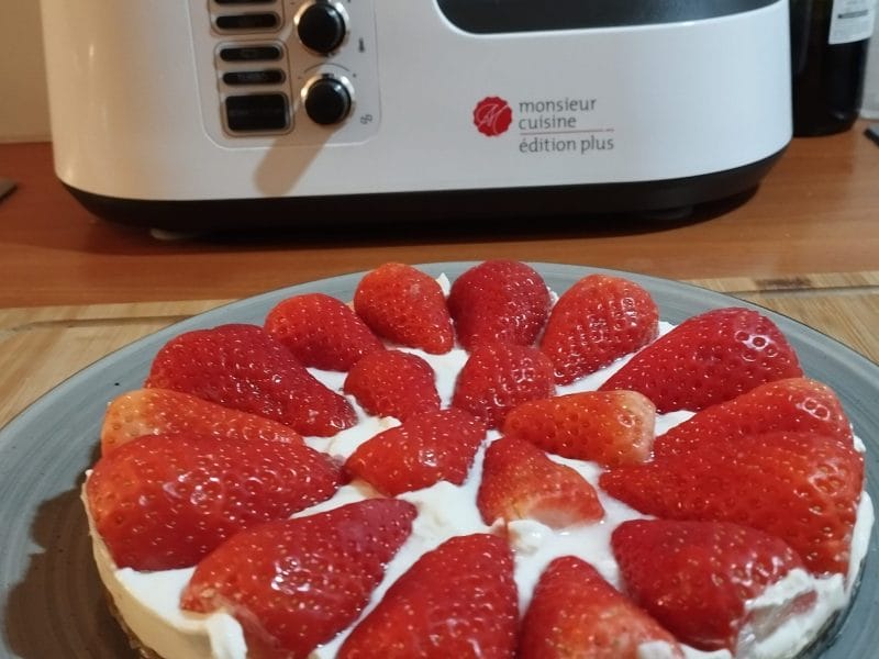 Cliquez pour zoomer ! Tarte aux fraises sans cuisson Thermomix par Vanessa