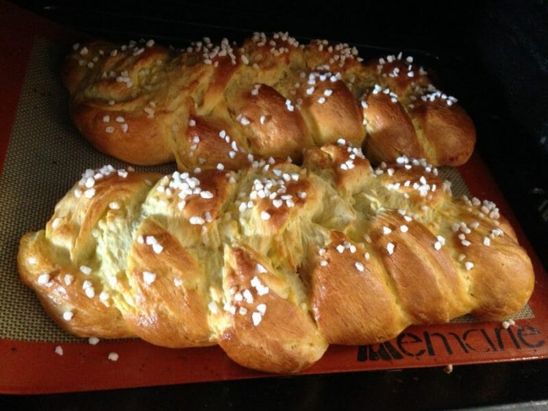 Brioche tressée à la mie filante au Thermomix - Cookomix