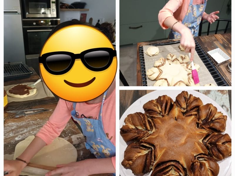 Cliquez pour zoomer ! Brioche étoilée au Nutella Thermomix par Hartemize