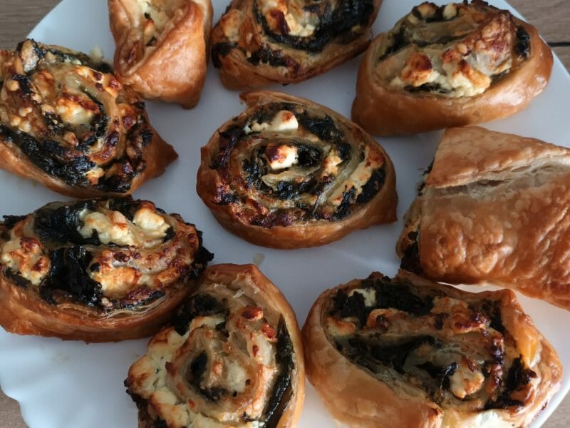 Cliquez pour zoomer ! Spirales feuilletées épinards et feta Thermomix par Hartemize
