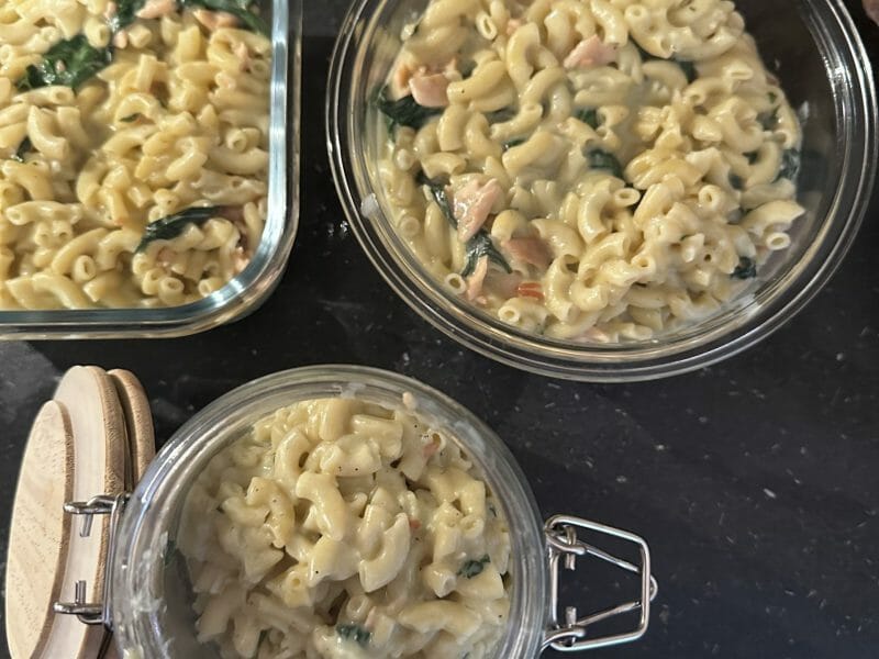 Cliquez pour zoomer ! One pot pasta – épinards et saumon fumé Thermomix par Elise et Maxence