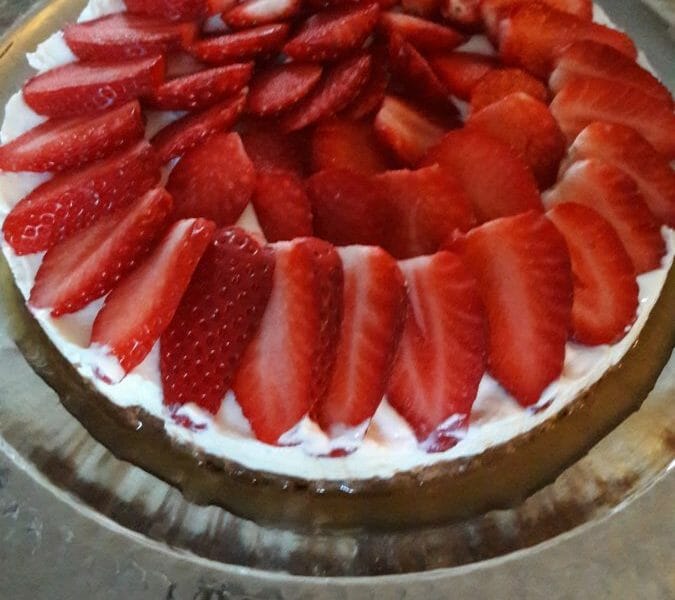 Cliquez pour zoomer ! Tarte aux fraises sans cuisson Thermomix par Tartine86