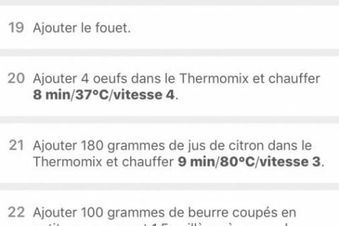 Photos des recettes