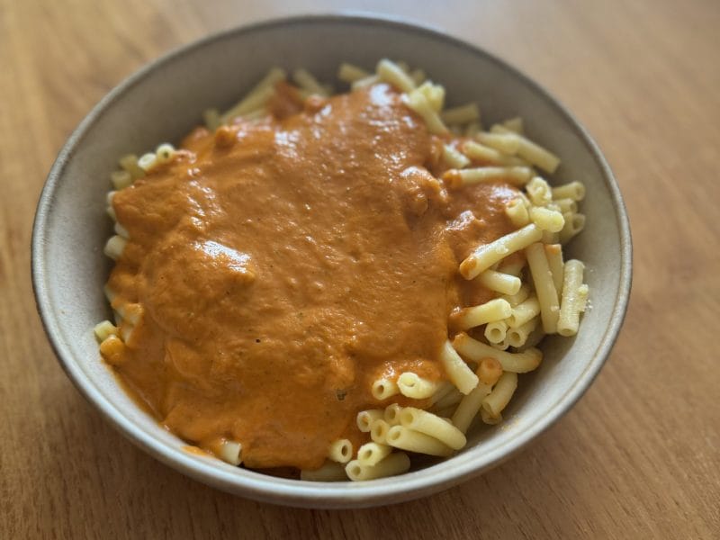 Cliquez pour zoomer ! Pâtes sauce rosée ail et basilic Thermomix par perbaud